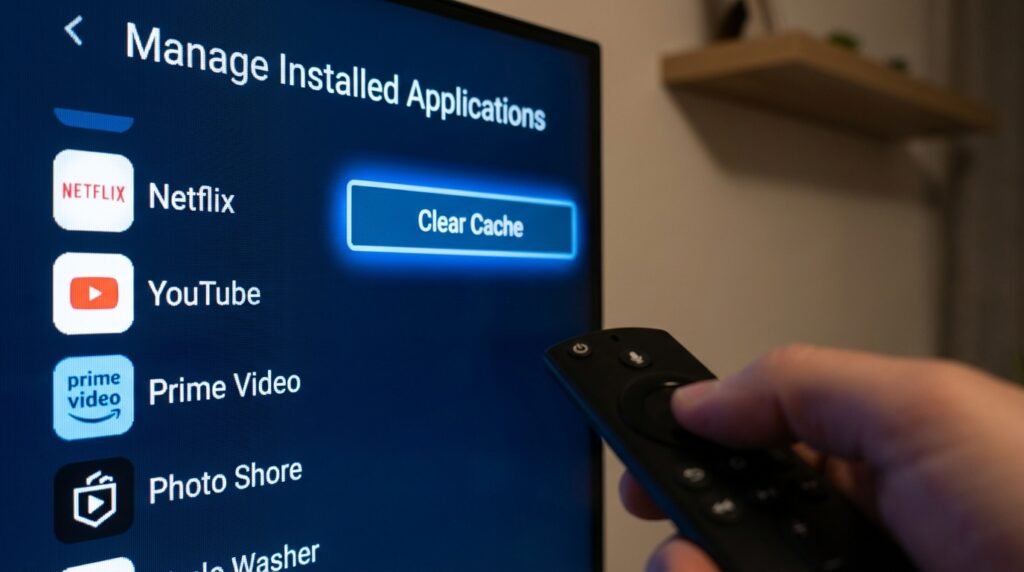 Clearing app cache and data to fix IPTV Smarters not working