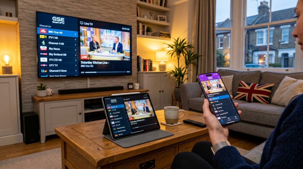 GSE Smart IPTV app on iPhone and Firestick UK
