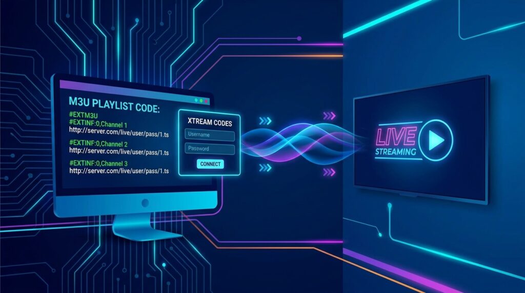 Adding IPTV subscription M3U URL and Xtream Codes in TiviMate player