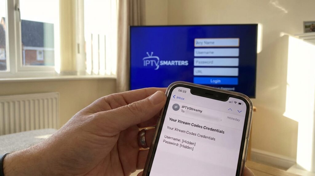 Step-by-step setup and credential entry for an IPTV Smarters Pro Subscription