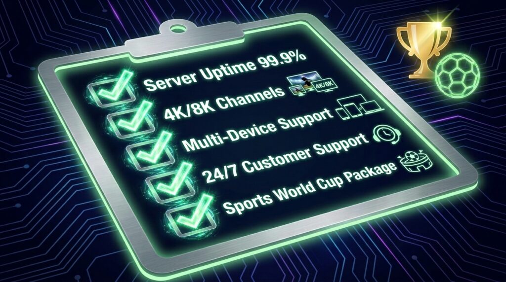 Best IPTV Service checklist for World Cup 2026 – uptime, 4K quality, multi-device and sports package