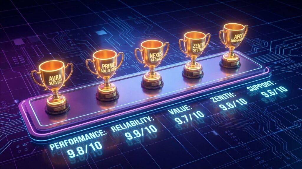 Ranking of the top 5 IPTV Providers 2026 based on stability and speed.