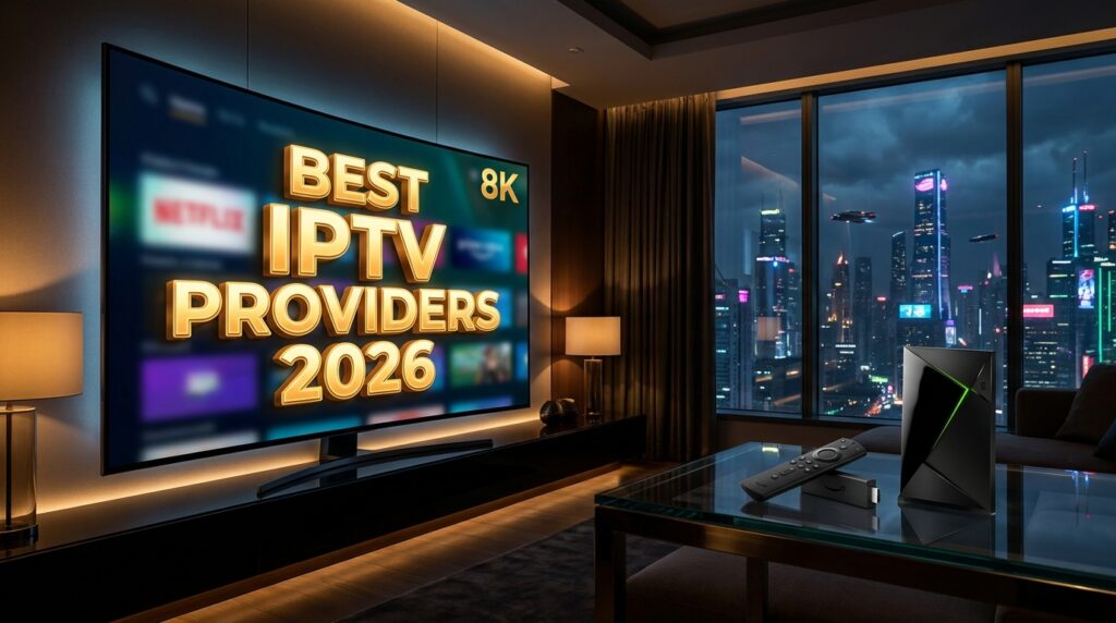 Ultimate guide to the best IPTV Providers 2026 featuring 4K streaming hardware.