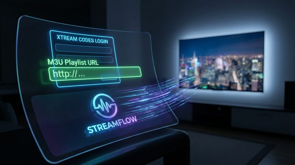 XCIPTV Player Xtream Codes API configuration connecting IPTV subscription playlist