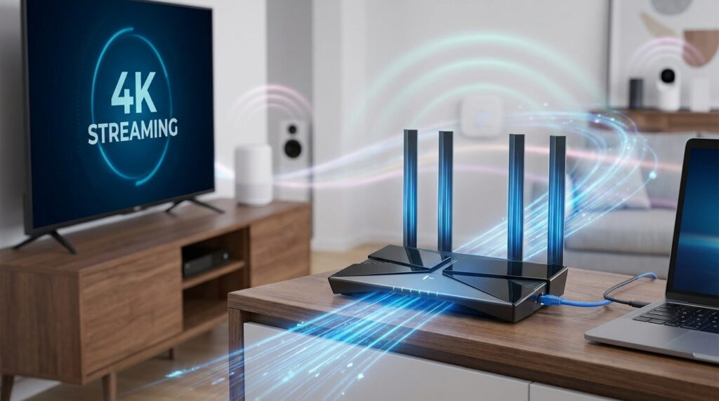 High-speed home network designed for smooth video streaming performance.