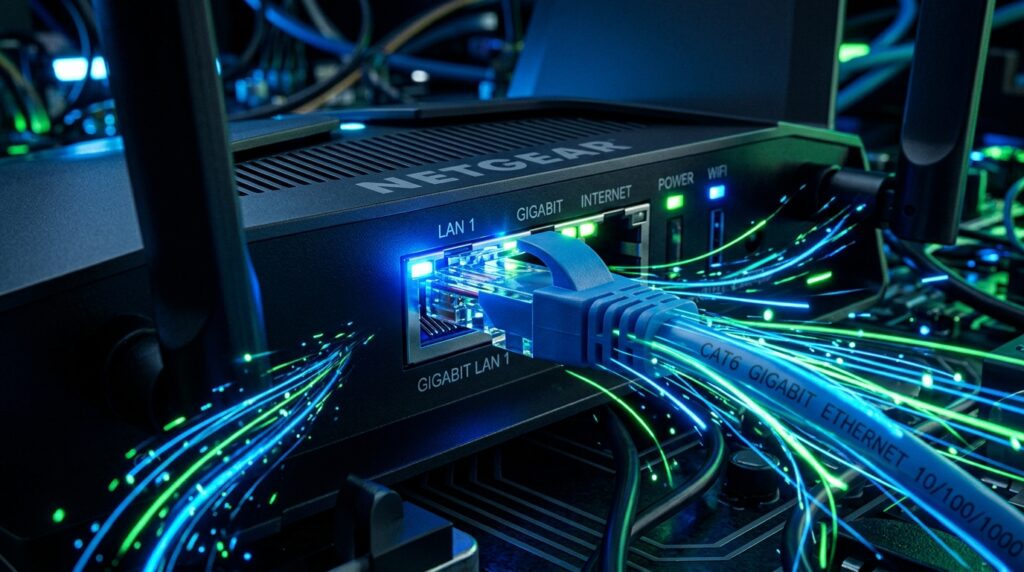 Wired Ethernet connection to router for buffer-free IPTV streaming in 2026
